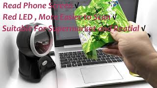 Teklead Cmos 2D Desktop Barcode Scanner Usb Interface Qr Pdf417 1D Code Reader