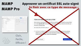MAMP : Approuver un certificat SSL auto signé