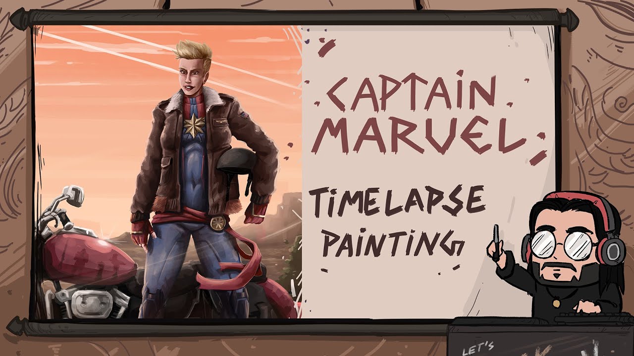 CAPTAIN MARVEL - Digital ART Time-Lapse