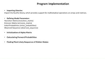 Implementation of Hidden Markov Model