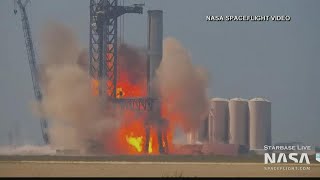SpaceX prototype bursts into flames during NASA Spaceflight livestream