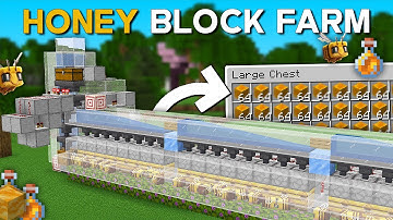 Minecraft Auto Honey Block / Bee Farm Tutorial - Honey Farm 1.21