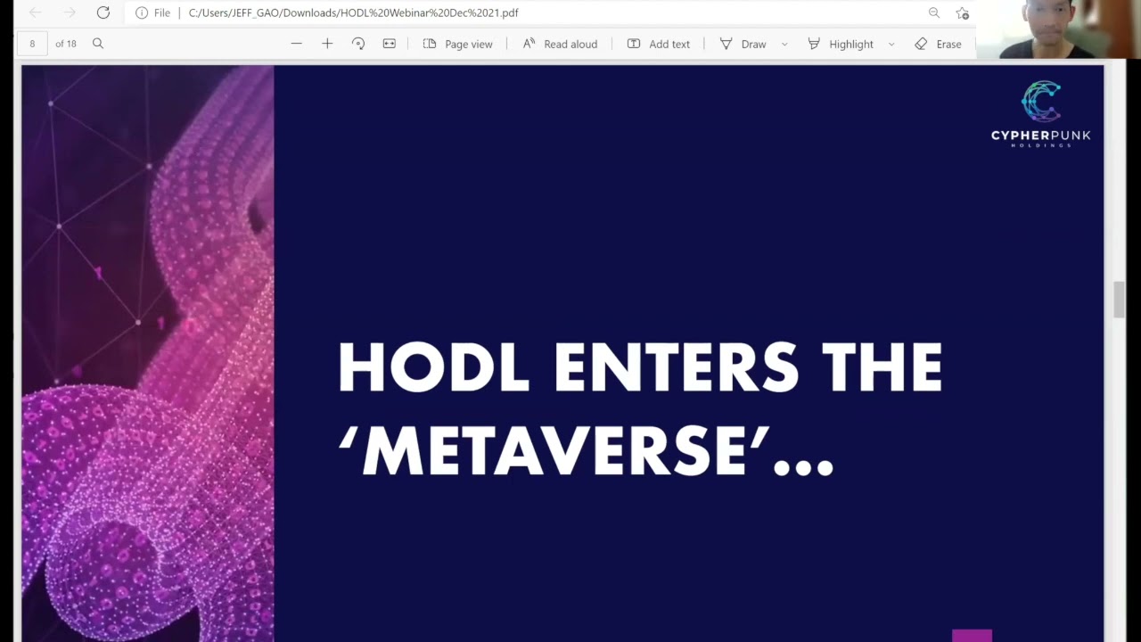 Cypherpunk Holdings Inc., Investor Webinar, December 2021