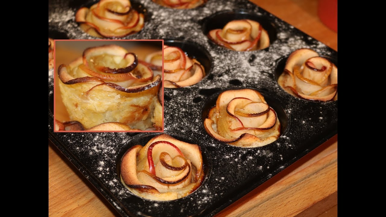 Ružice s jabukama u lisnatom tijestu - malo sastojaka, brzo i jednostavno i fino!