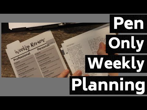 Pen Only Functional Weekly Planning Week 30
