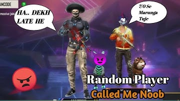 Random Player Called Me NOOB || आजा 1vs1 में || Free Fire || NOT FF