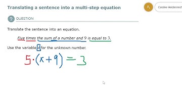 Translating a Sentence into a Multi Step Equation
