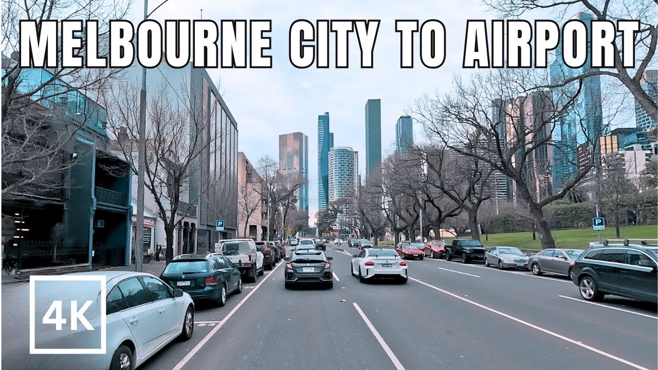 Driving City to Airport | Melbourne Australia | 4K HDR