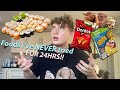 I ONLY ATE FOODS I HAVE NEVER TRIED BEFORE FOR 24 HOURS!!