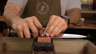 A MELHOR técnica para AFIAR sua faca EM CASA  HOW TO SHARPEN A KNIFE