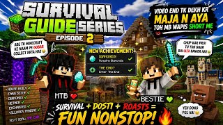 Minecraft Survival Guide Ep 2 😱 New Achievements + Funny Roasts 😂 | Fun Nonstop!