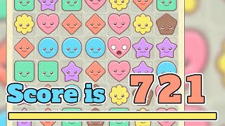 도형 Match 3 퍼즐 - 게임 플레이 점수 721 screenshot 5