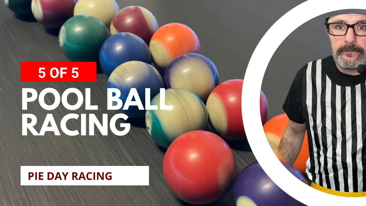 Pie Day pool ball racing - YouTube