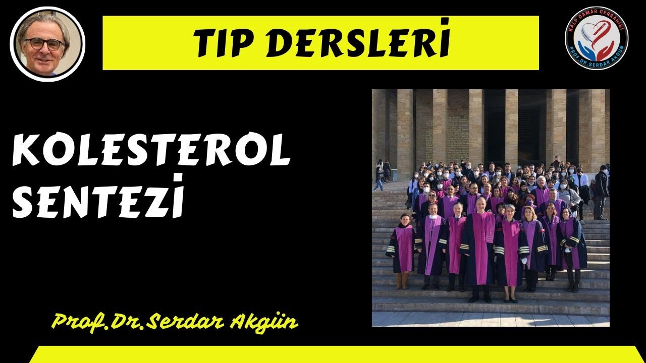 Kolesterol Sentezi, Prof.Dr.Serdar Akgün, Tıp Dersleri, Serdar Akgün Tıp Videoları