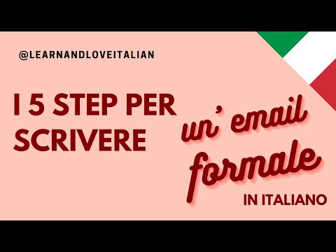 I 5 step per scrivere un' EMAIL FORMALE in ITALIANO
