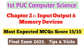 1st PUC Computer Science Expected MCQs#Shivamurthysacademy#MCQ#exam#2023#final23