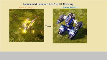 C&C Red Alert 3 - mecha tengu vs future tank x-1