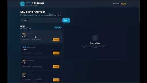 FilingSense — AI-Powered SEC Filing Analysis | Obulos