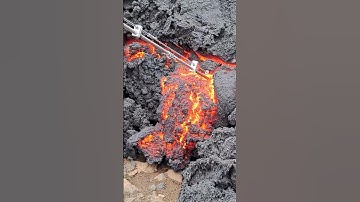Thumbnail of LAVA SCIENCE: The Penetration Test, Iceland Eruption, 2023 #lava #viral #iceland #volcano