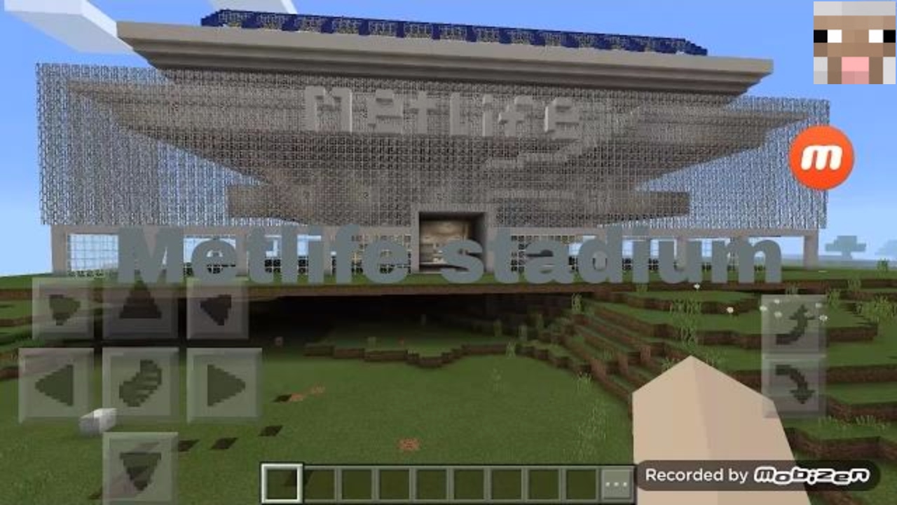 Minecraft Metlife Building Metlife stadium in Minecraft PE - YouTube