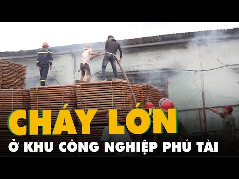 Video Lại cháy lớn ở Khu công nghiệp Phú Tài, 7 tiếng mới... - youtube