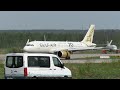 Самолеты мощно тормозят реверсом, посадки в Домодедово.