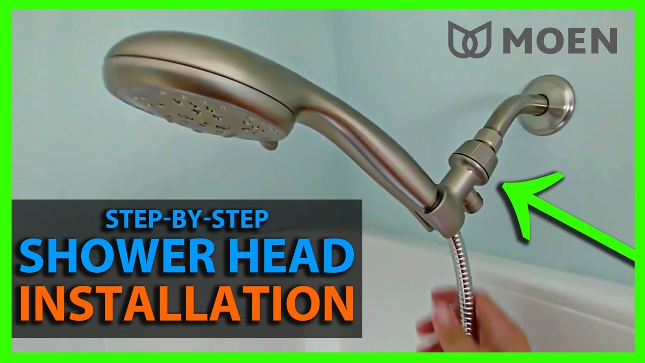 How To Install A Hand Held Shower Head Replace Shower Head Youtube