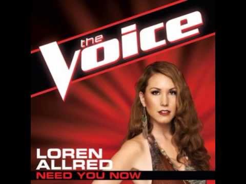 Loren Allred: 'Need You Now' - The Voice (Studio Version)