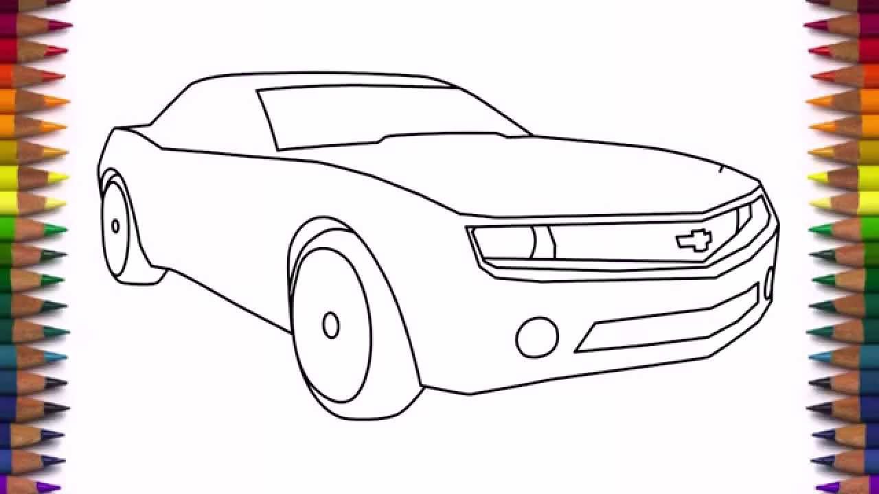 How To Draw A Car Chevrolet Camaro Bumblebee Step By Step