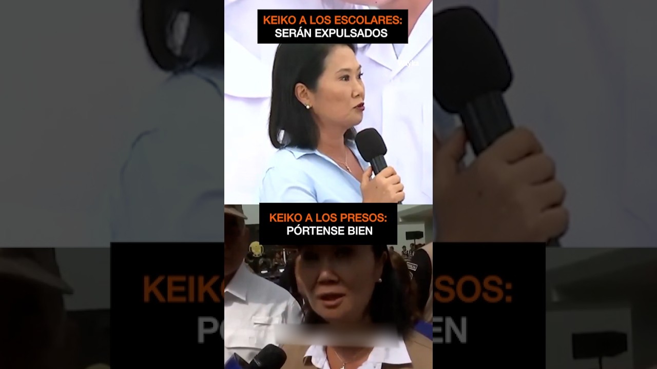 Keiko amenaza a los escolares con la expulsión pero a los presos les pide "portarse bien".