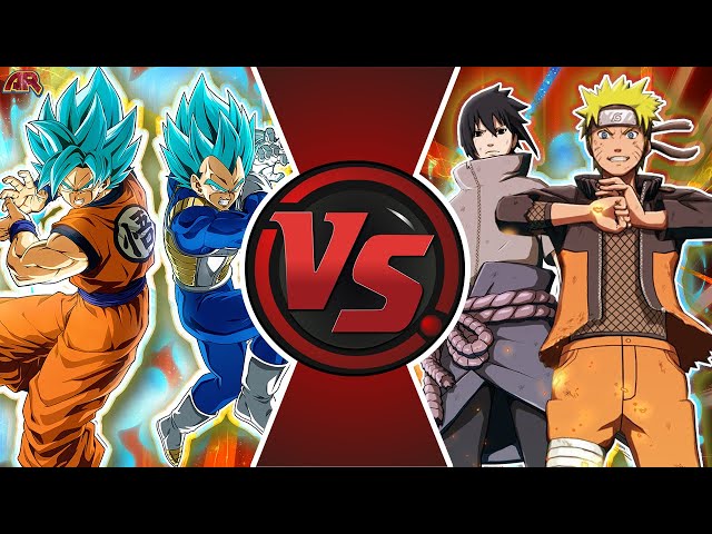 GOKU and VEGETA vs NARUTO and SASUKE! (Dragon Ball Super vs Naruto MOVIE)