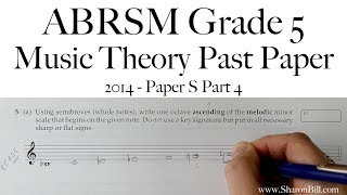 ABRSM Music Theory Grade 5 Past Paper 2014 S Part 4 with Sharon Bill