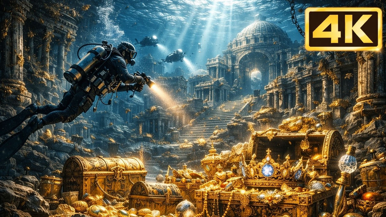 Diver Discovers Atlantis Beneath the Ocean Floor | Lost Underwater City ...