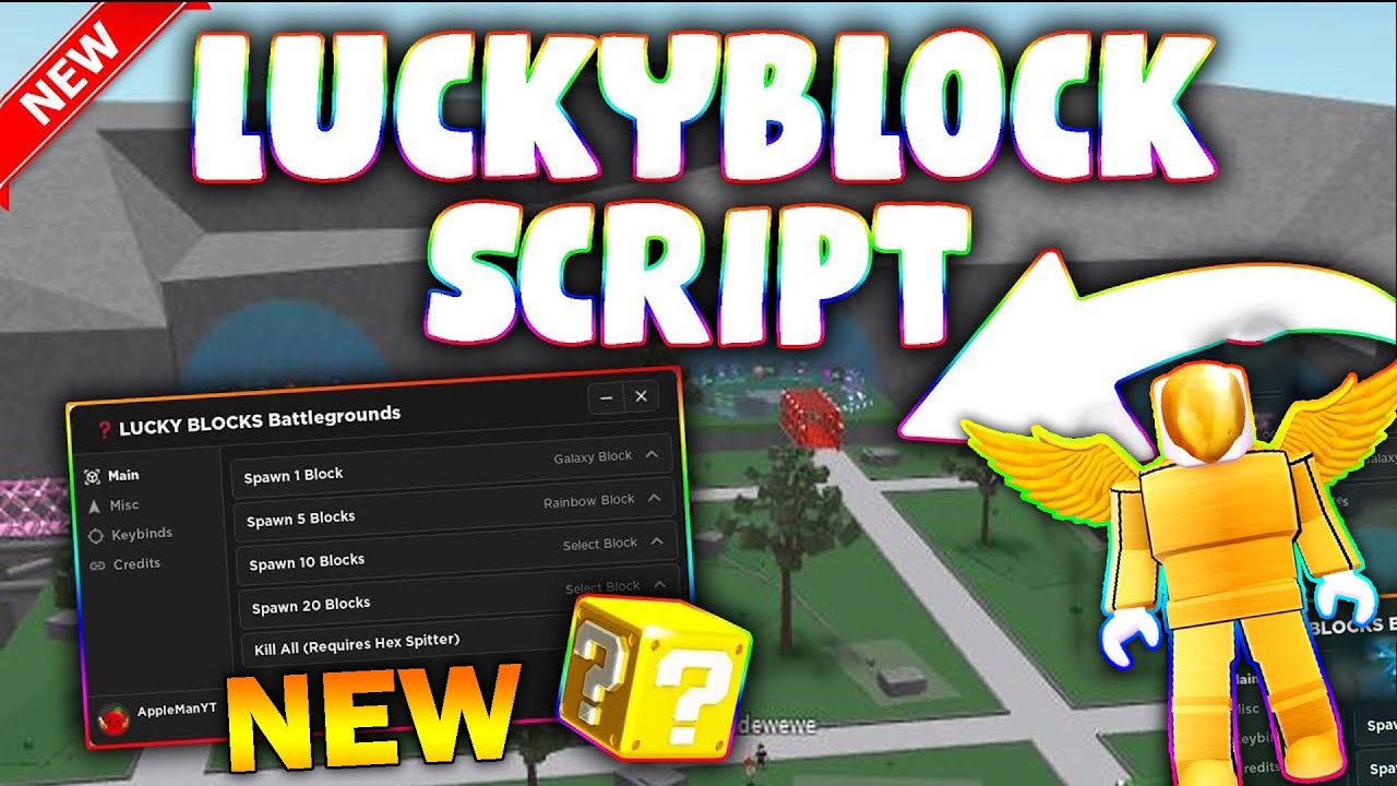 LUCKY BLOCKS Battlegrounds: Keybinds, Spawn Block, Teleports Scripts