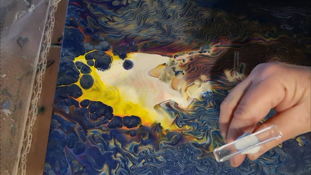 #122 Making Jewellery from an Unsuccessful Pour.  Wait before you scrape!  Abstract Acrylic Pouring.