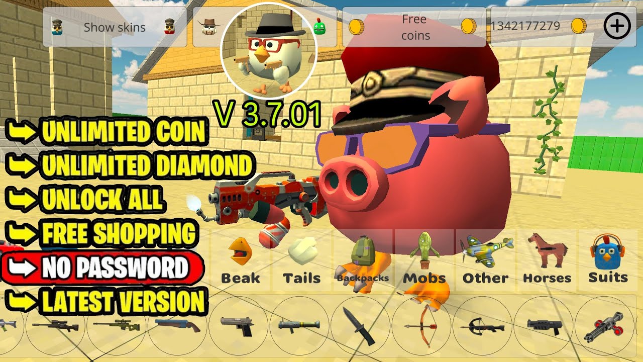 Chicken Gun v3.7.01 MOD APK (Unlimited Money, God Mode, Unlock All) Download