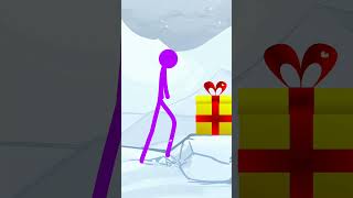 a message from purple and green #stickfigure #animation #shorts