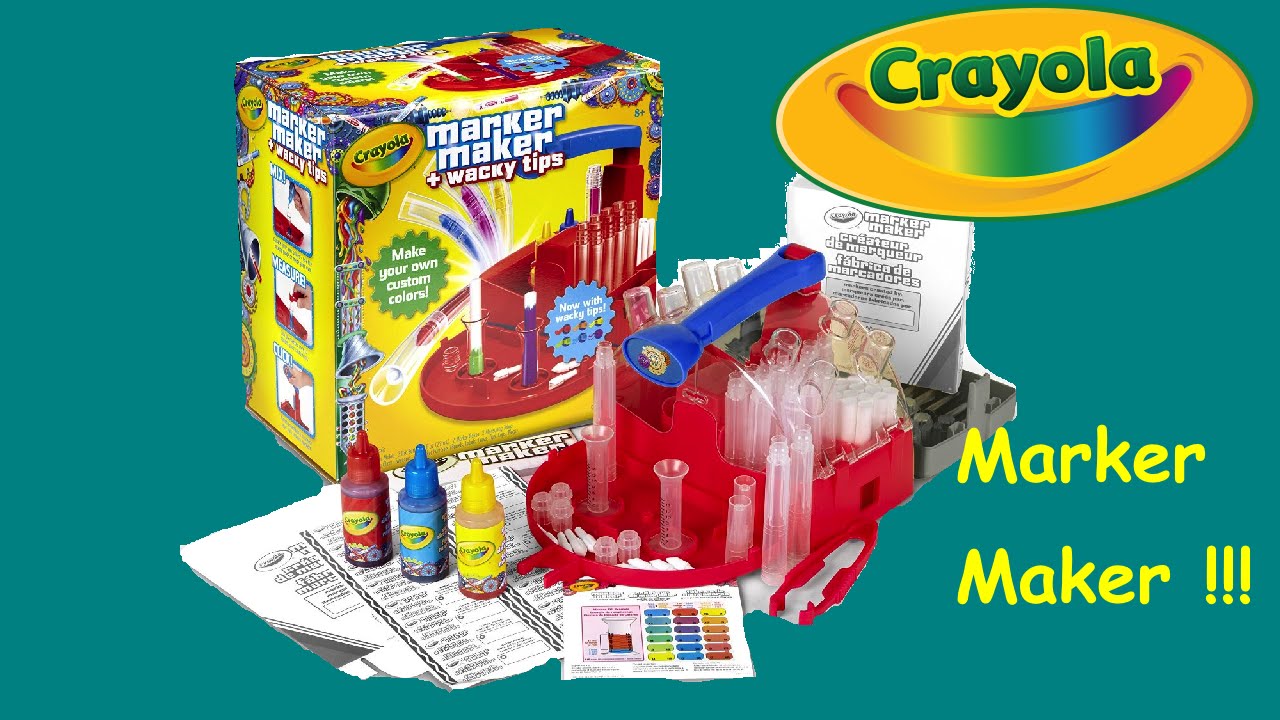 CRAYOLA MARKER MAKER KIT with WACKY TIPS Unboxing -- Easy DIY Color  Markers!! 