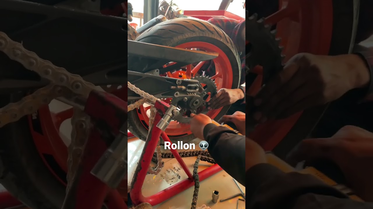 Duke 250 Chain Sprocket Change Rollon Chain