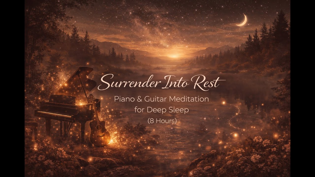 Surrender Into Rest | Piano & Guitar Meditation for Deep Sleep (8 Hours)