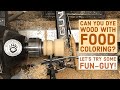 Woodturning turning a box elder mushroom and dyeing it with household food coloring