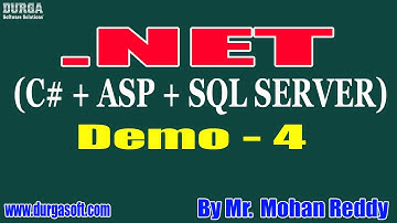 .NET tutorials || Demo - 4 || by Mr. Mohan Reddy On 11-07-2020 @10AM