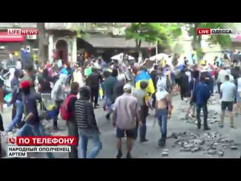 Радикалы открыли стрельбу в центре Одессы. video3