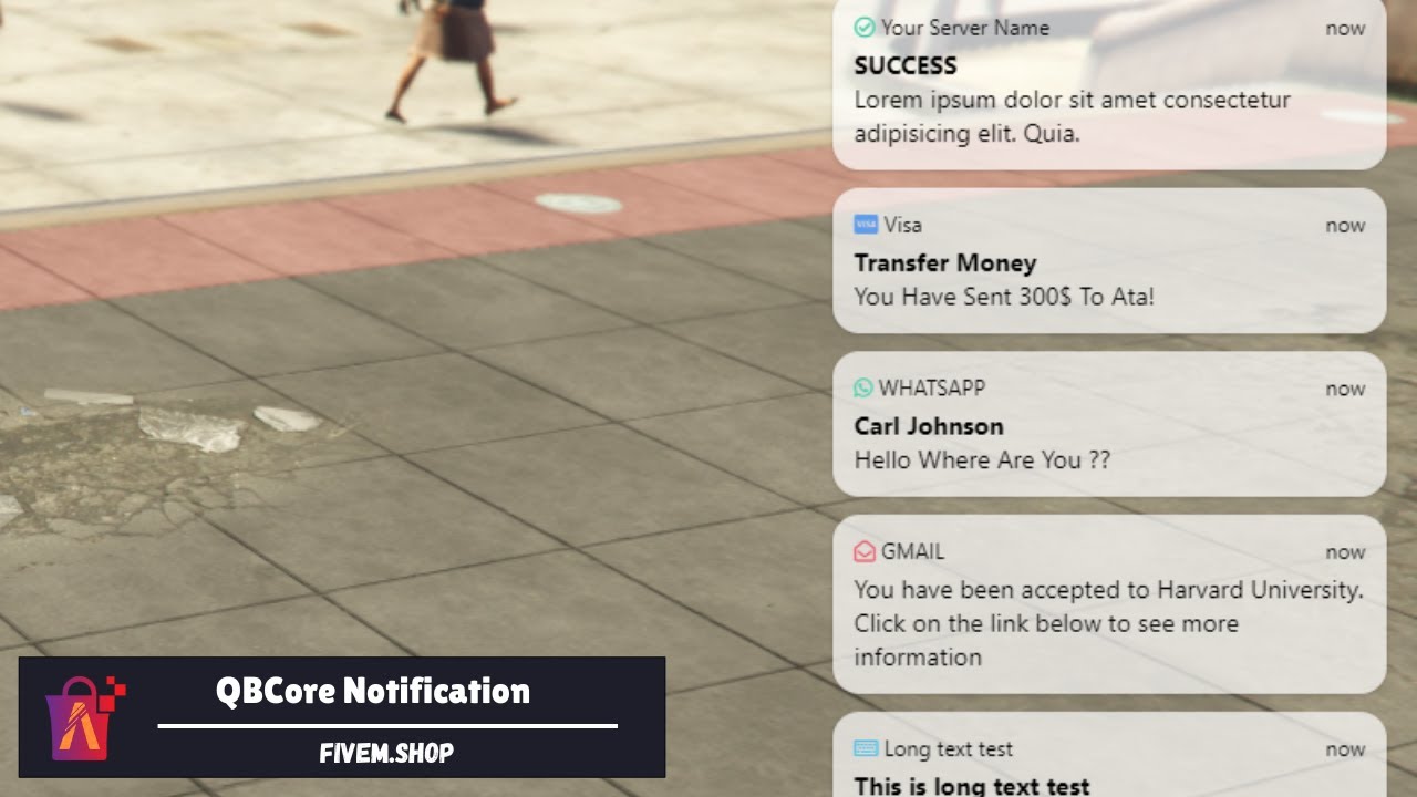 FiveM Notification Script | FiveM Chat Message #fivem #script #qbcore
