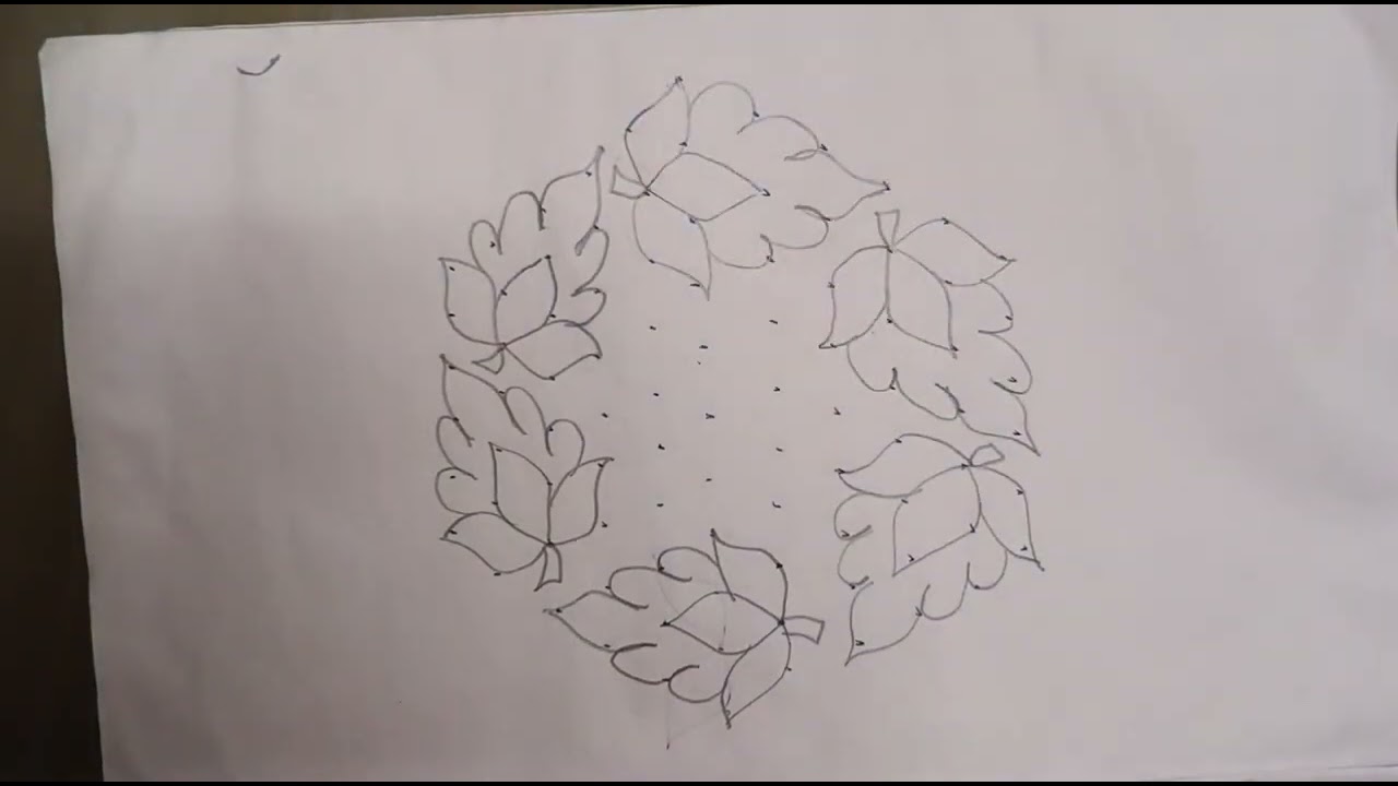 🌹Simple and easy flower Rongoli 🌹