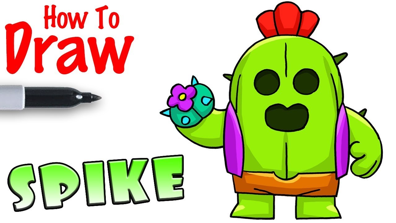 How to Draw Spike | Brawl Stars - YouTube