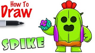 How To Draw Spike Brawl Stars Youtube - desenhos da spike brawl stars