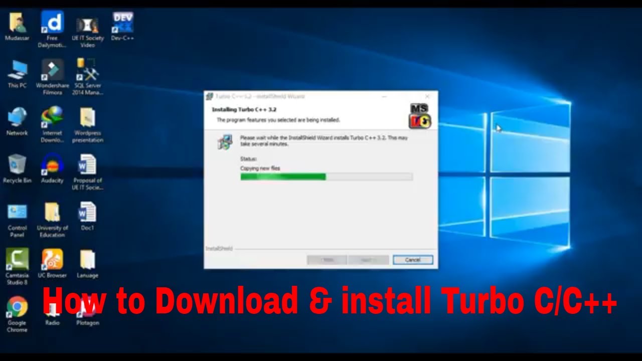 How To Download Install Turbo C In Window 10 8 7 Youtube