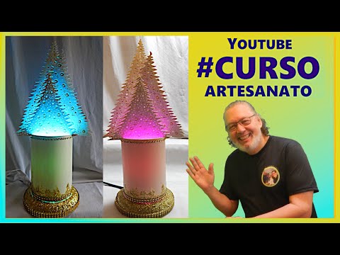 ARTESANATO com PVC Criando LUMINÁRIA para o NATAL #curso