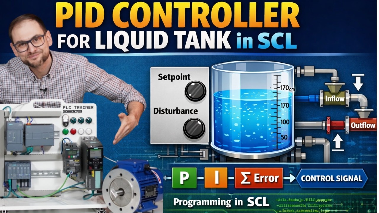 Handling System Disturbances: Building a PI Controller in SCL (PLC Project)